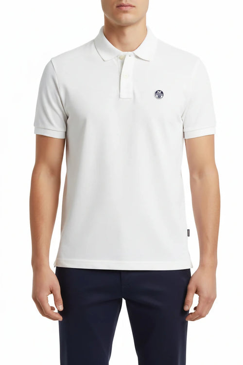 Polo North&Sails per uomo a manica corta cotone 100% due bottoni
