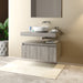 Cassettone Bagno Sospeso Da Bagno 80Cm - Dim. Cm(Lxpxh): 80X46X30 Tabacco - Mob