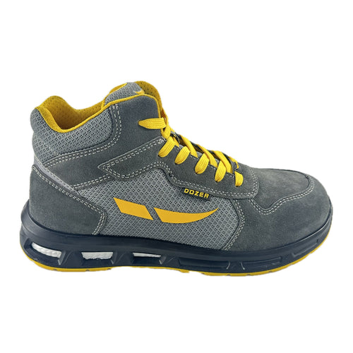 Scarpa Antinfortunistica Alta Grigia In Pelle Scamosciata E Tessuto In Rete Norma S1 Modello Gorilla - N°45 - Doz