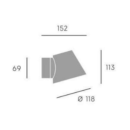 Applique Led 'Cup' E27 - Bianco - Sovil