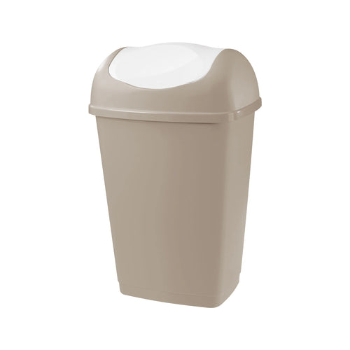 Bidone Immondizia 'Grace' Lt 50 - Cm 40,5 X 32 X H 65,5 Talpa/Bianco - Tontarelli