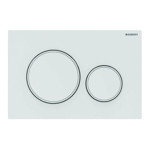 Placca Di Comando Sigma20 Doppio Tasto Bianco Opaco Bianco Geberit