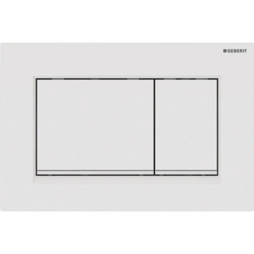 Placca Di Copertura 2 Tasti Sigma 30 Geberit Bianco/Bordo Inf. Bianco Opaco