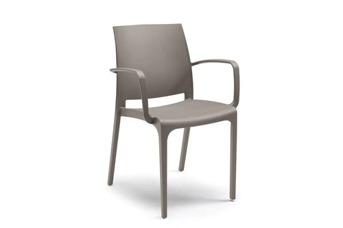 Sedia In Polipropilene 'Volga Armchair' Taupe - Bica