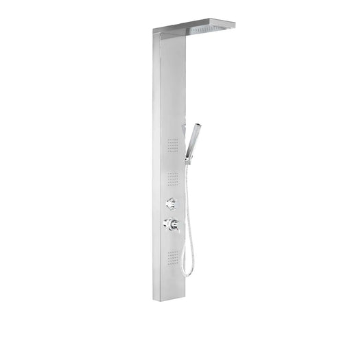 Parete Attrezzata Multifunzione Mod. Broadway- Acciaio Inox Lucidato- Metaf- Pezzi 1