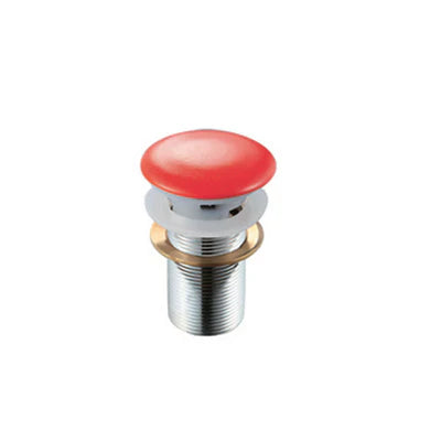 Piletta Click-Clack Lavabo Fancy Con Troppo Pieno- Rosso Corallo- Dh- Pezzi 1