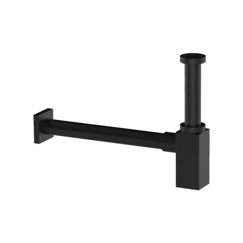 Sifone D'Arredo Quadro- 1 1/4 Nero Opaco- Remer- Pezzi 1