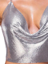 Top Metallo Argento