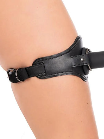 Strap-On per coscia Nero Similpelle