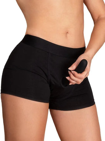 Boxer Strap-On Nylon Nero