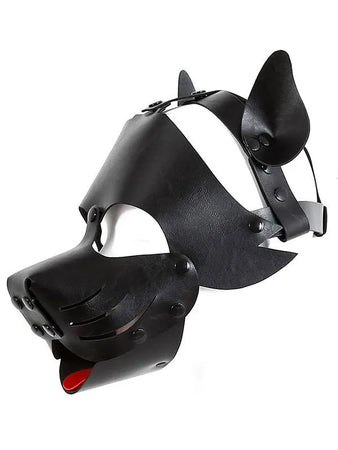 Maschera Puppy Nero Similpelle