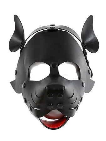 Maschera Puppy Nero Similpelle