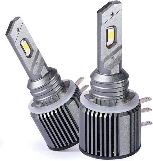 Kit LED H15 100W Canbus 6000K Bianco Alta Potenza Luci Diurne/Abbaglianti per Fiat Ducato, Peugeot Boxer, Citroen Jumper, Ford Transit Custom, Kuga
