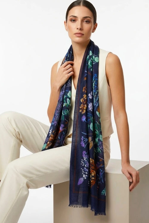 Leclaf - Sciarpa fiori orientali