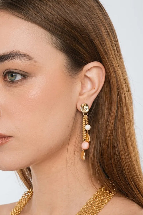Orecchini pendenti con perle in acrilico | MYA ACCESSORIES