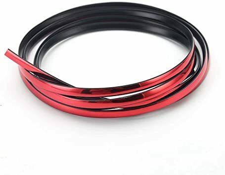 profilo Paracolpi portiera Auto ROSSO Metallizato Universale protezione porte tubo a U 5MT