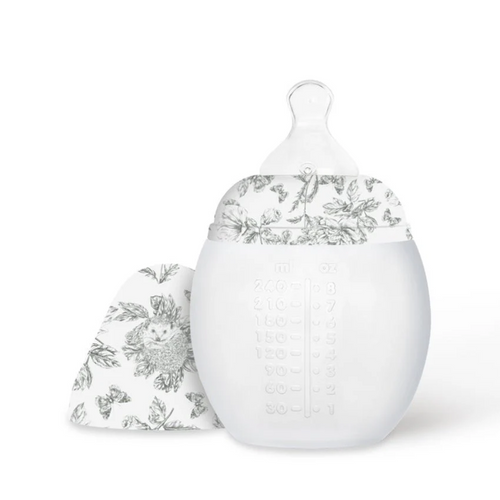 Biberon Elhee 150 ml Tartine et Chocolat Toile de Jouy Grigio 0m+