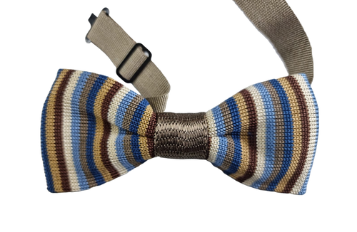 Papillon Uomo Gallo - Seta Biscotto/panna Righe Multicolor
