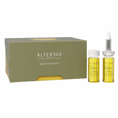Alterego curego silk oil illuminating treatment 12x10 ml, trattamento illuminante effetto perfezionante senza risciacquo