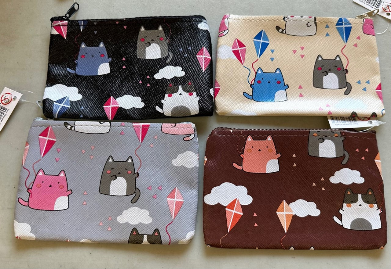 Mini porte-monnaie chat (modèles assortis)