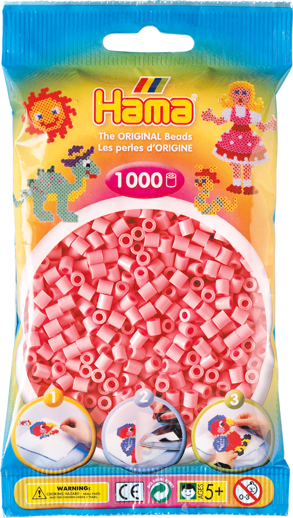Sac de 1000 billes HAMA, rose