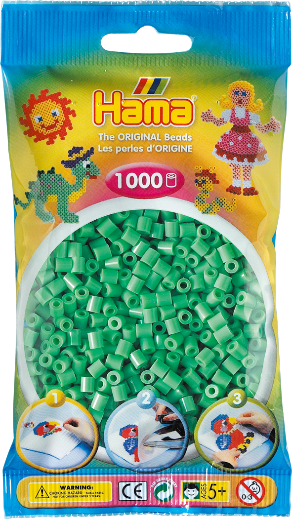 Sac de 1000 billes HAMA, vert pâle