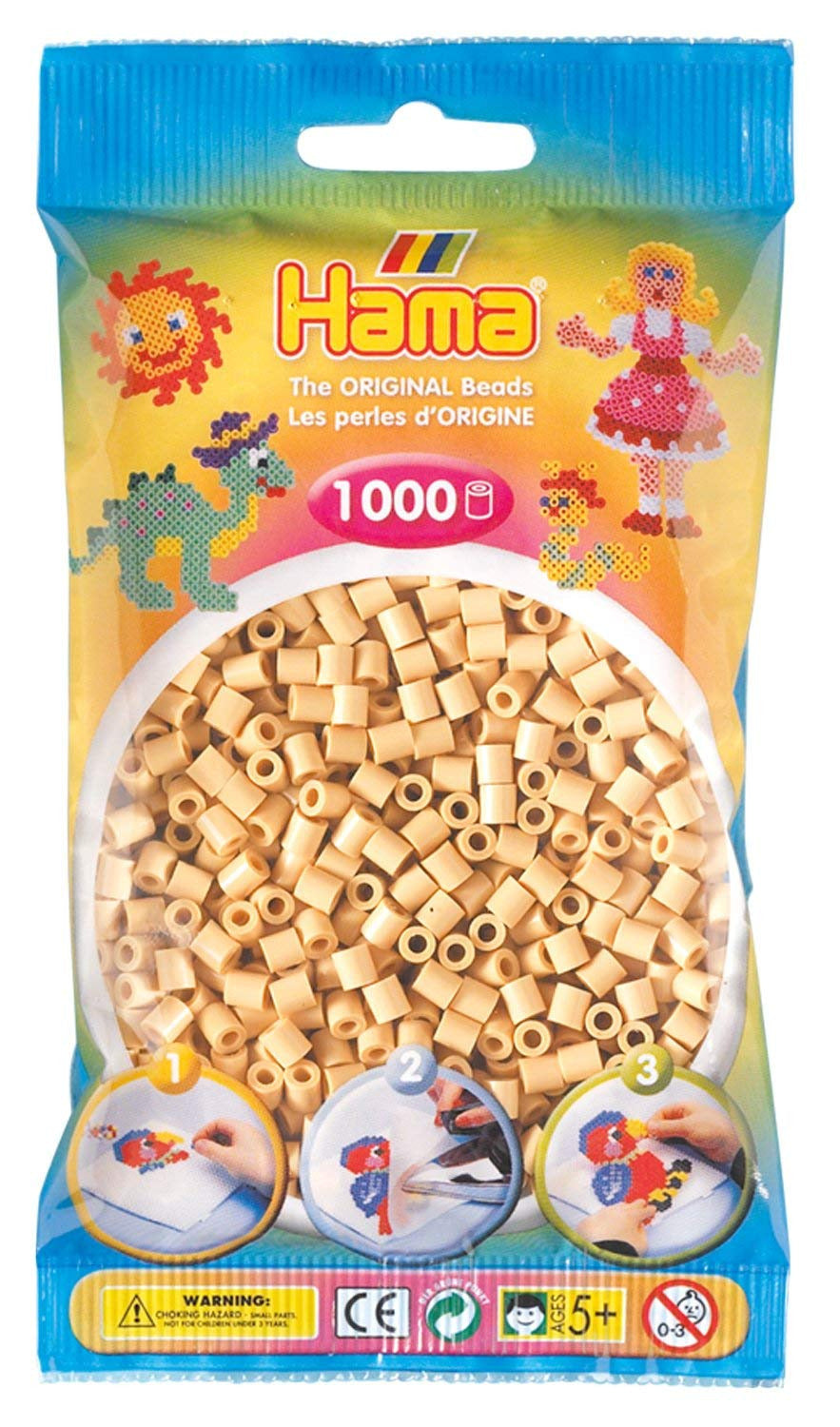 Sac de 1000 billes HAMA, beige