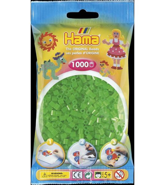 Sac de 1000 billes HAMA, vert néon
