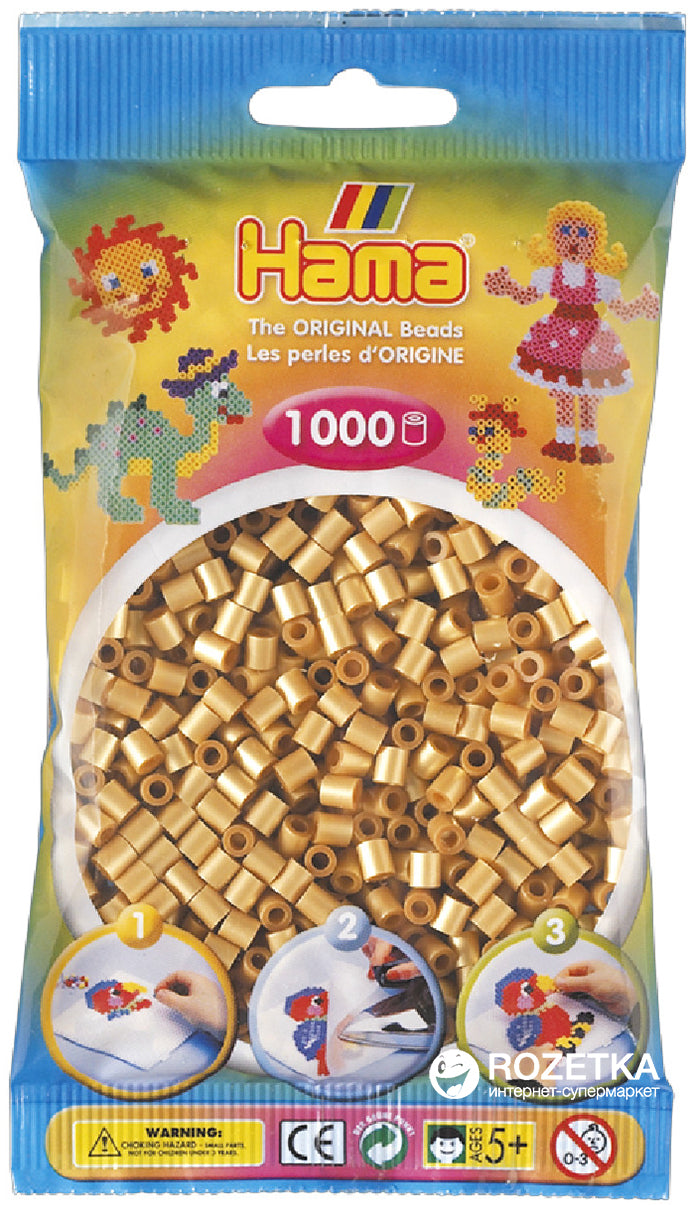 Sac de 1000 billes HAMA, or (doré)