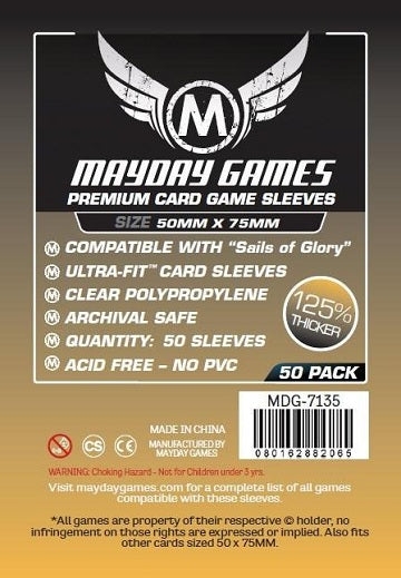 Protecteurs de cartes 50mm X 75mm Deluxe Paq 50