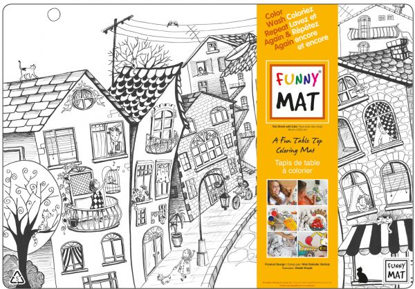 Funny Mat Napperon Chats dans la ruelle