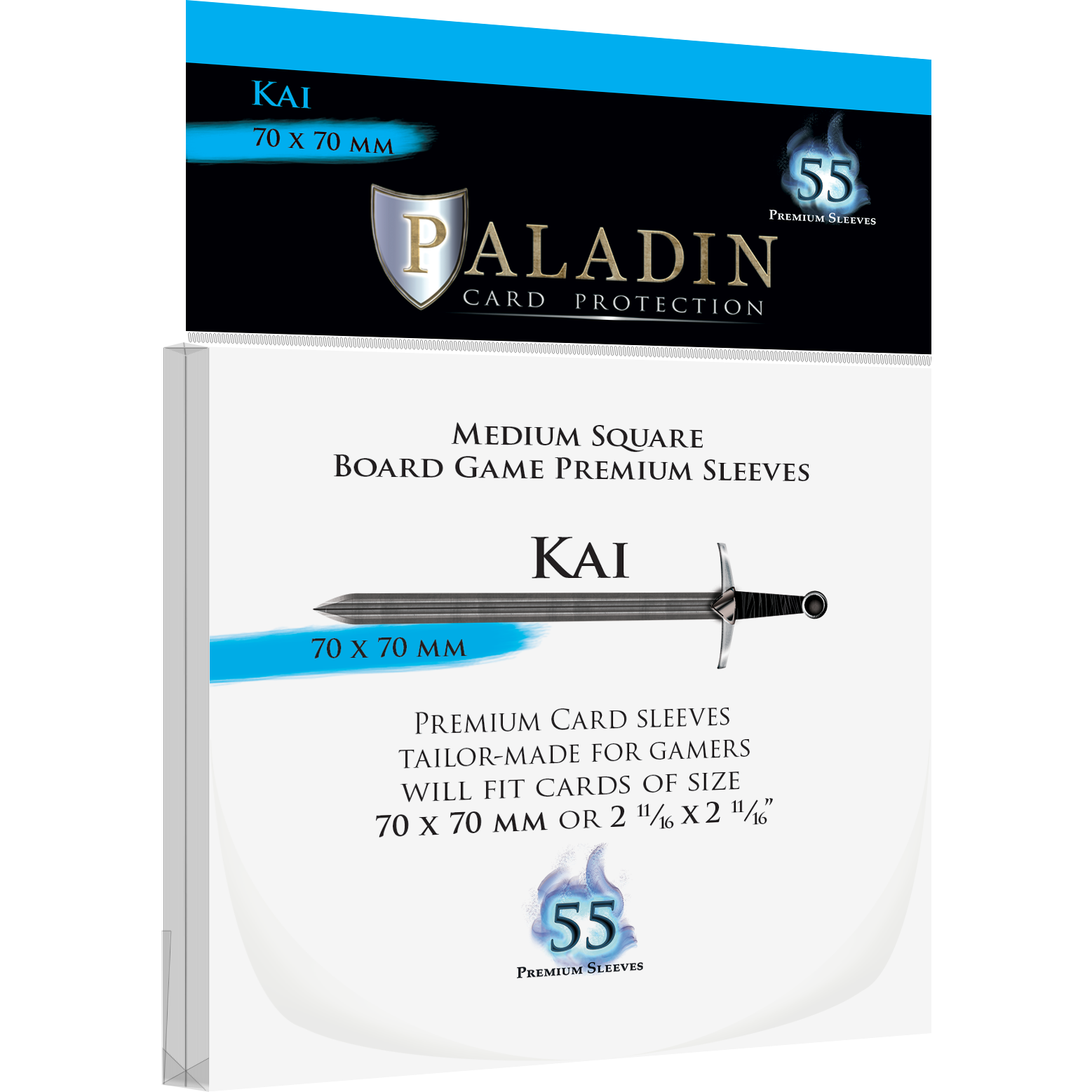 Protecteurs de carte Paladin premium 70mm x 70mm