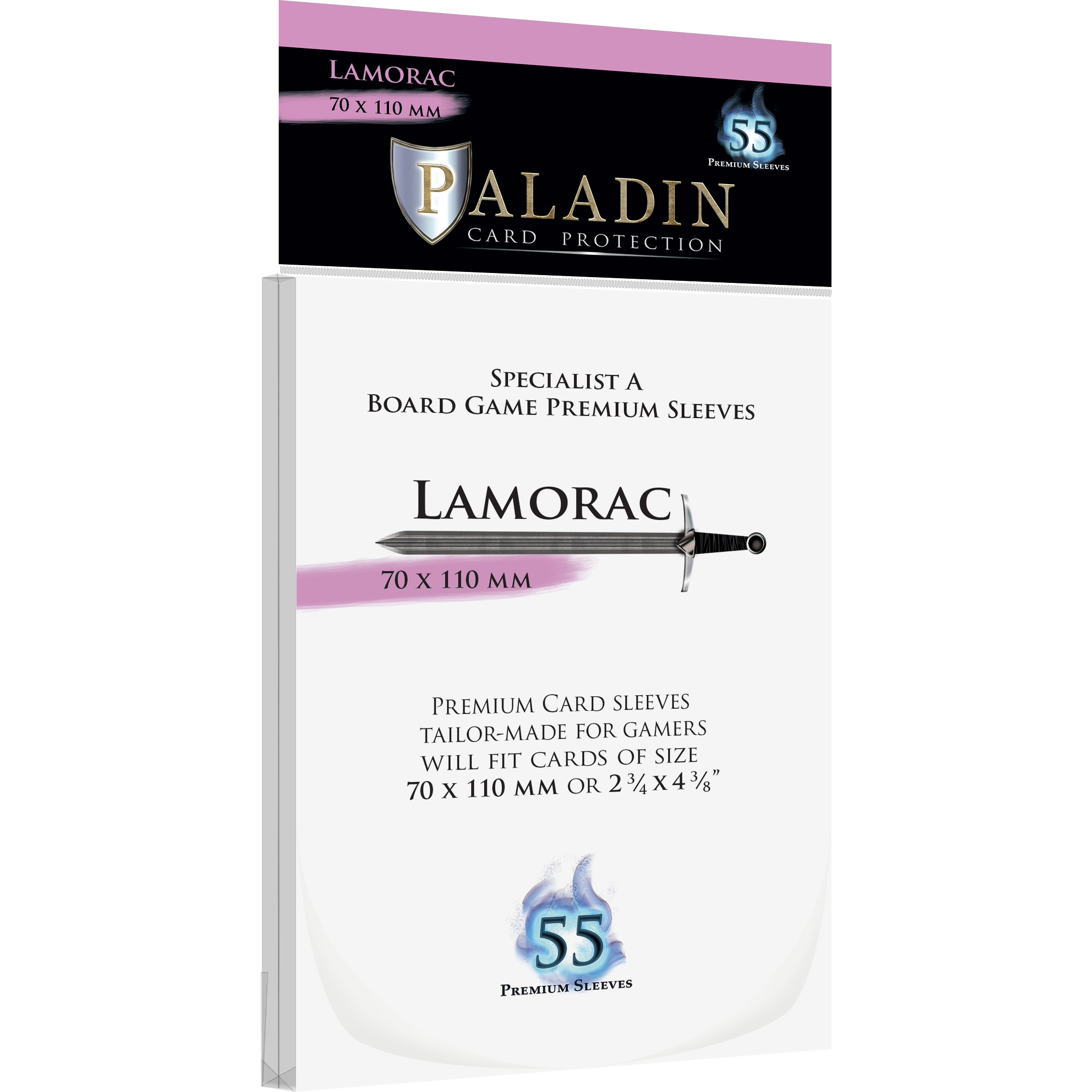 Protecteurs de carte Paladin premium 70mm x 110mm
