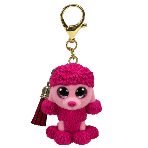TY mini boos Patsy le poodle rose  clip