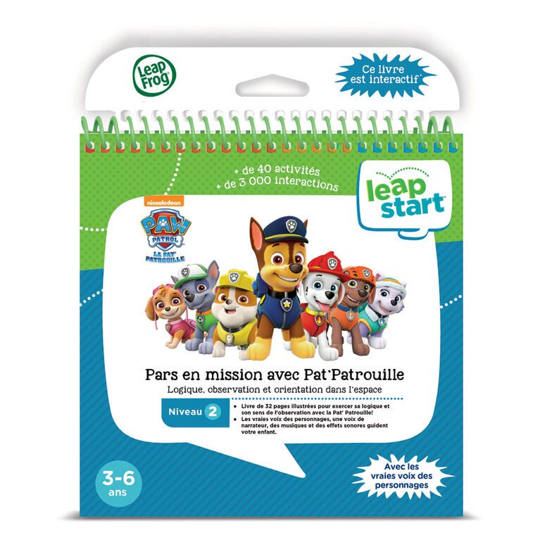 LeapStart Livre En mission avec Pat'Patrouille