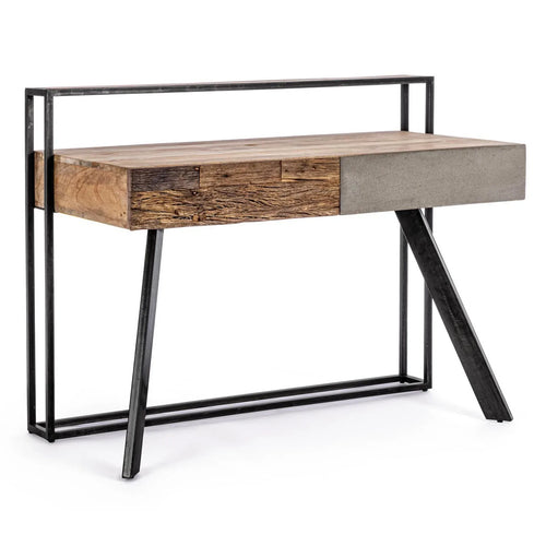 Scrivania Manchester con 2 cassetti, struttura in legno di mango ed acciaio, stile moderno, 120x60x92h Casa e cucina/Arredamento/Studio/Scrivanie e postazioni di lavoro/Scrivanie Decor Space - Altamura, collezioneotakudepot.com